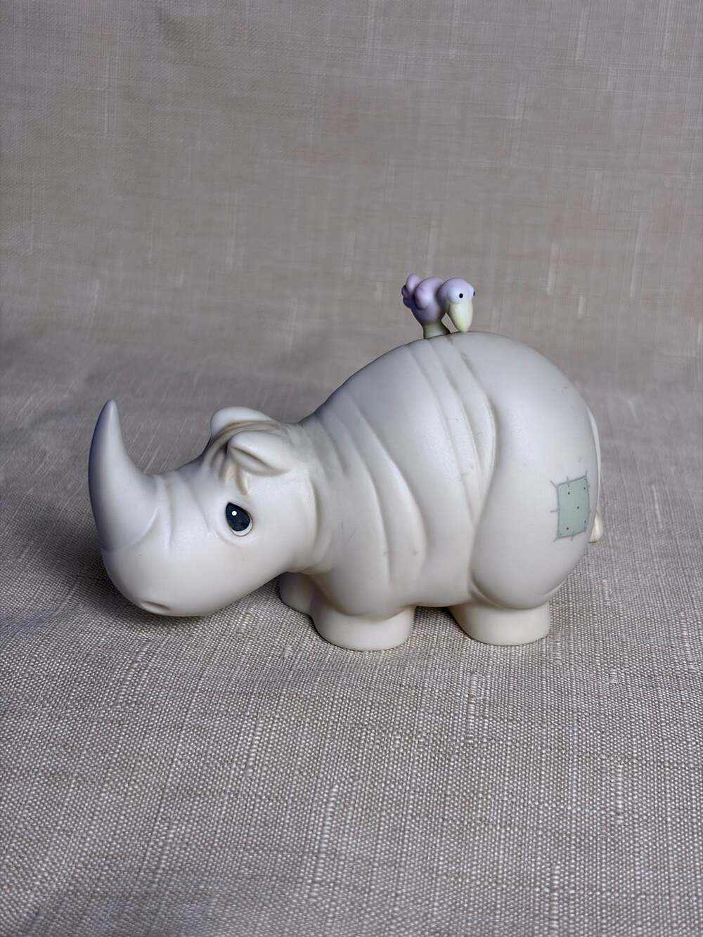 1988 Precious Moments Friends to the End Rhino Porcelain Figurine 104418